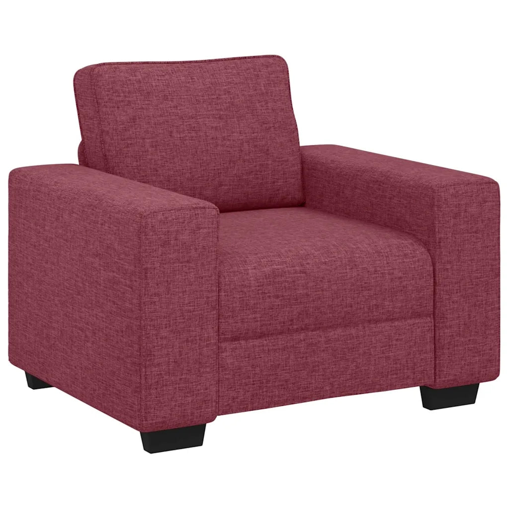 Poltrona | Sedia Relax Rosso Vino 100x77x82 cm in Tessuto
