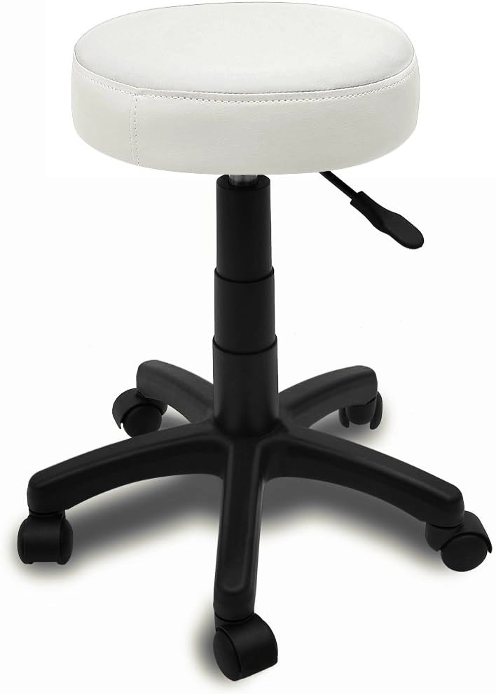 Sgabello con rotelle – girevole, 360°, 10 cm di superficie imbottita, altezza regolabile