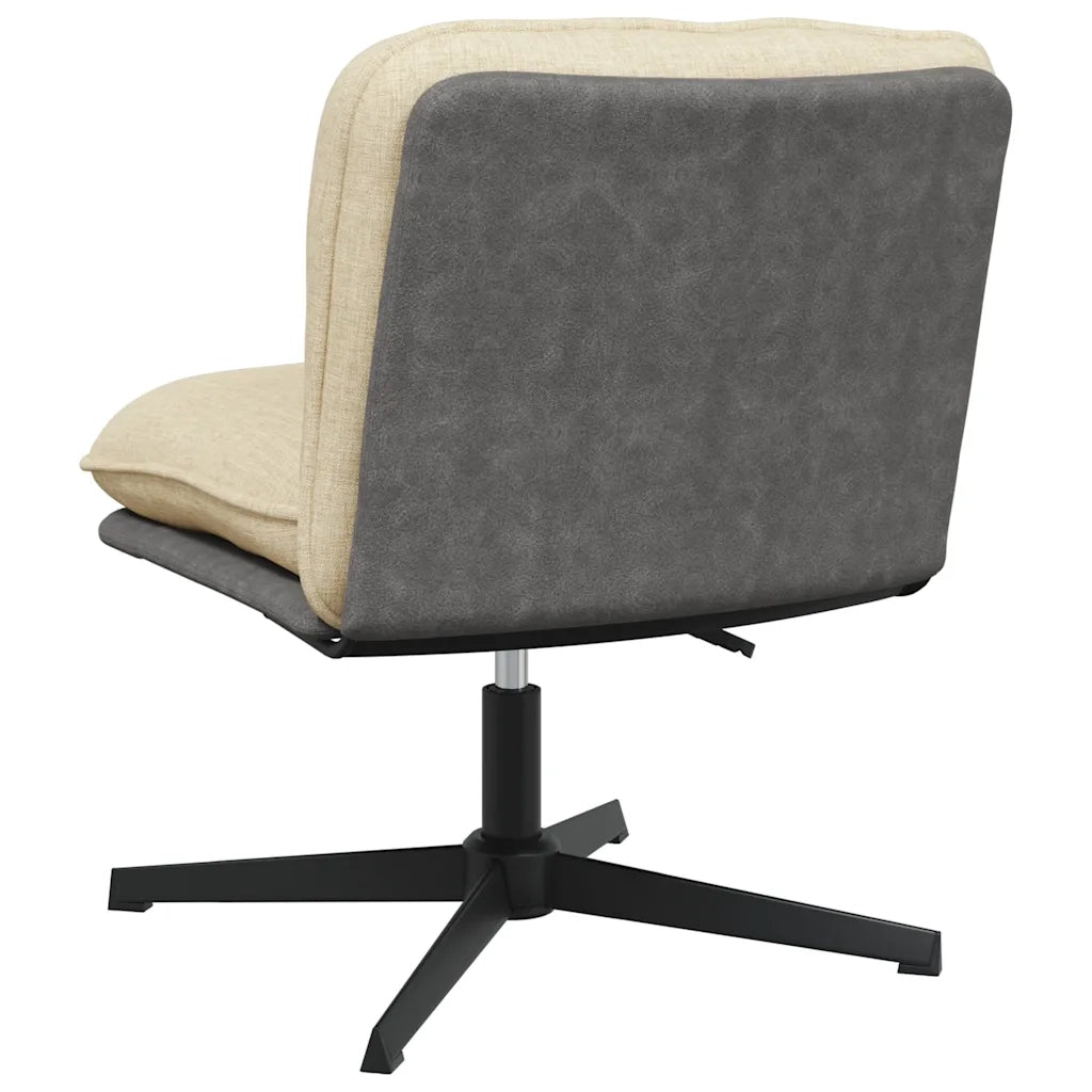 Sedia da Ufficio Girevole Crema in Tessuto 4105391