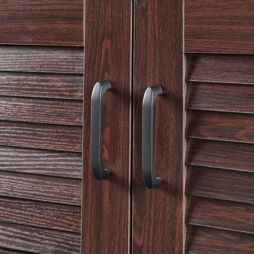 Mobiletto portascarpe Løten con panca MDF 97 x 120 x 36 cm effetto Wattengé 03_0010123