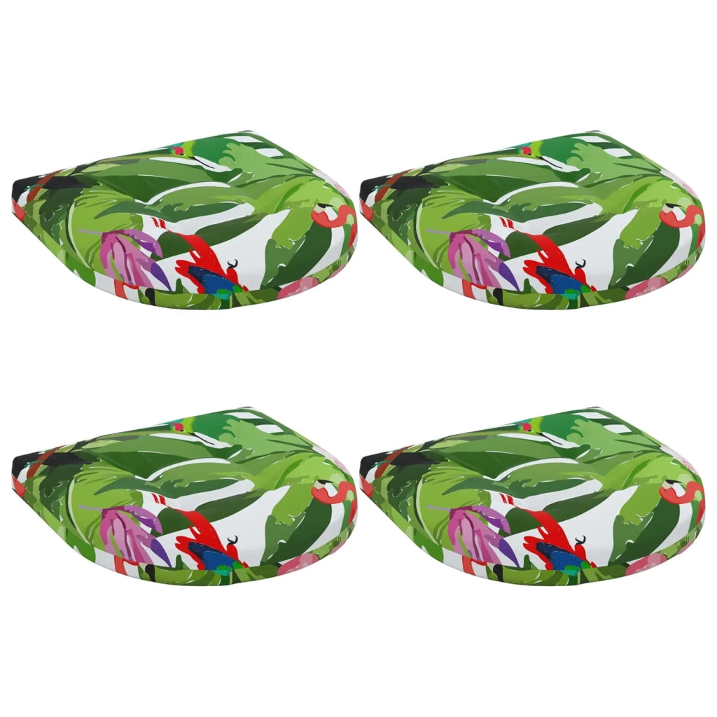 Cuscini per Sedia in 4 Pezzi 4 pz 100% Poliestere Multicolore 945299