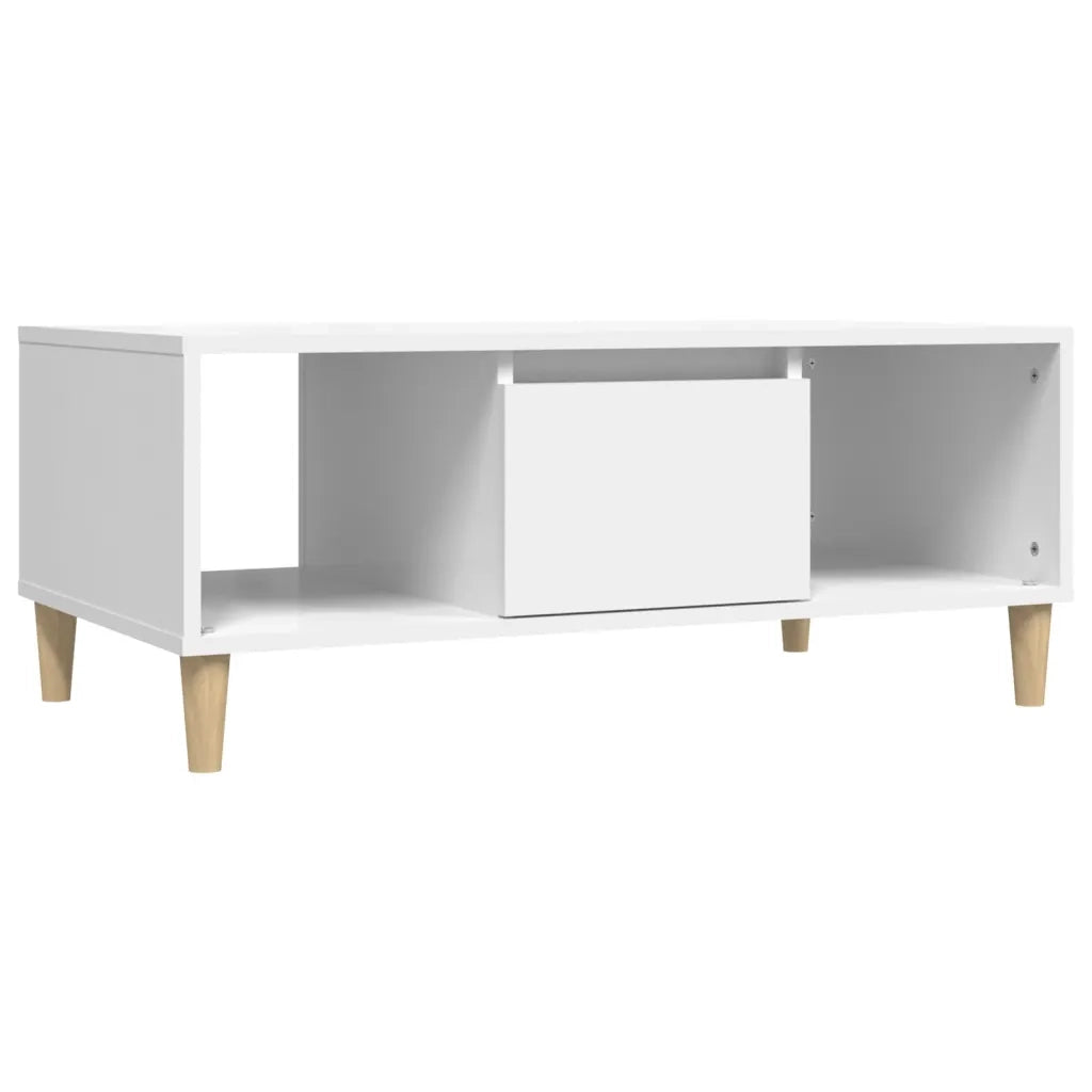 Tavolino da salotto | Tavolino da caff¨¨ | Tavolino da Soggiorno Bianco 90x50x36,5 cm in Legno Multistrato