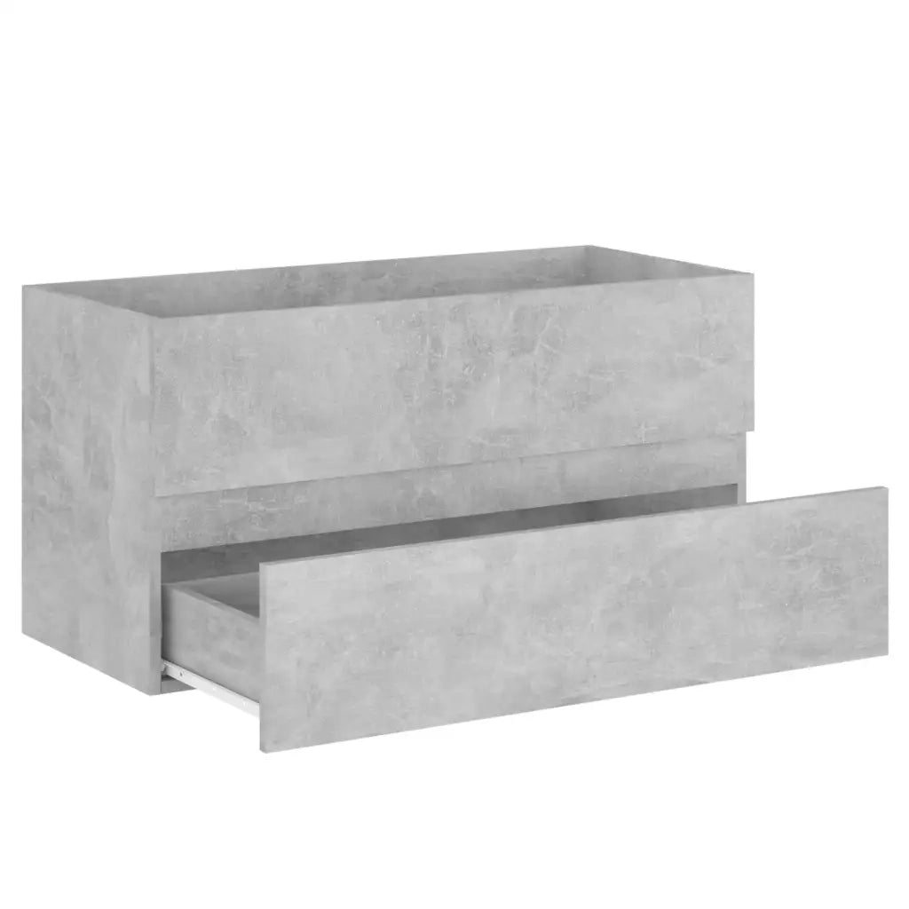 Mobile con Lavabo Integrat-Armadietto da Cucina-Lavandinoo Grigio Cemento in Legno Multistrato 142385