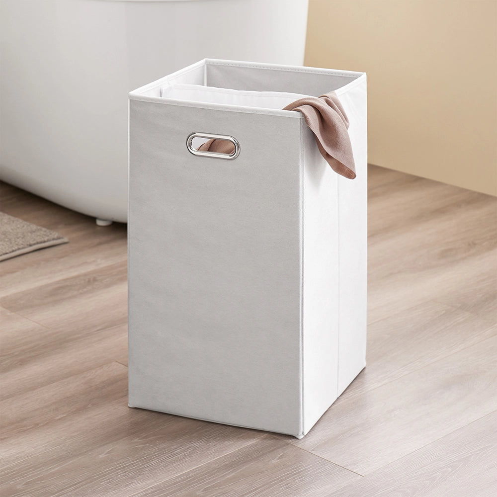 SoBuy | Lavatrice mobile grigio scuro con cestello | Mobile bagno con portabiancheria e 1 porta | Mobili bagno con cassetto | 40.0x38.0x90.0 cm | Capacità di carico 20 kg | BZR21-II-DG