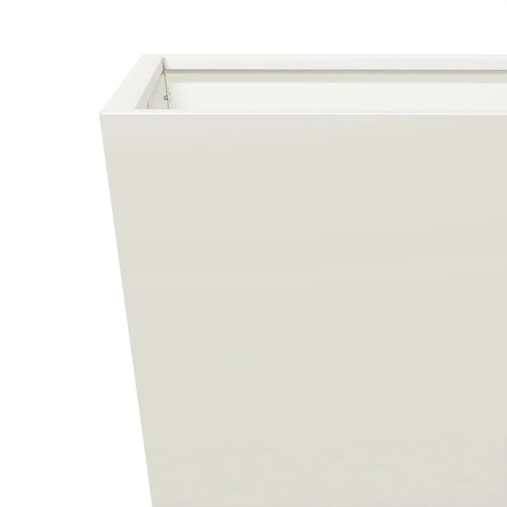 Fioriera rialzata per piante fiori giardino terrazze set da 2 30 x 30 x 30 cm acciaio bianco 02_0038914
