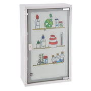 HI Armadietto per Medicinali 30x15x50 cm in Acciaio Inossidabile 423971