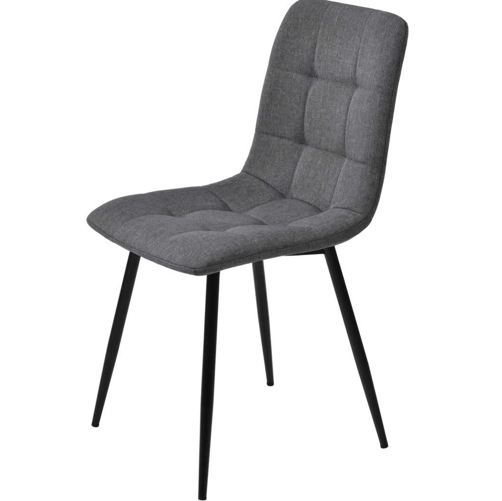 Set tavolo e 4 sedie con piano effetto marmo in MDF grigio