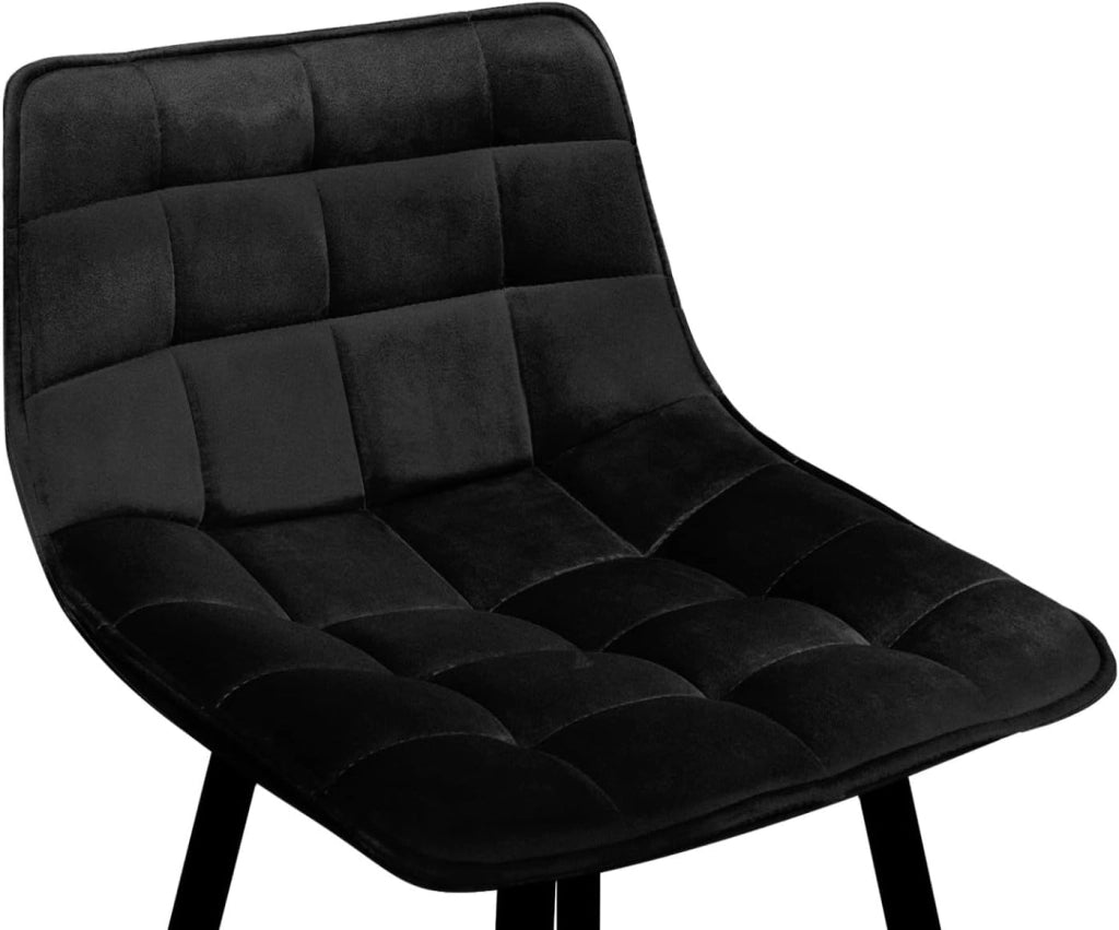 Set di 2 sgabelli da bar MADY in velluto nero