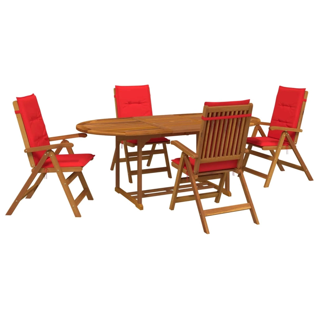 Set da pranzo da giardino 5 pezzi Naturale 3434486