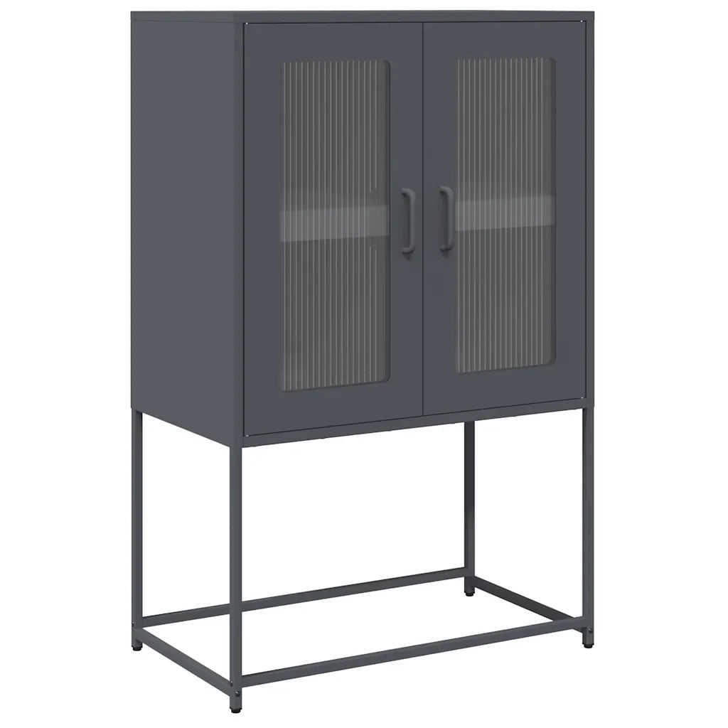 Credenza Antracite 68x39x107 cm Acciaio
