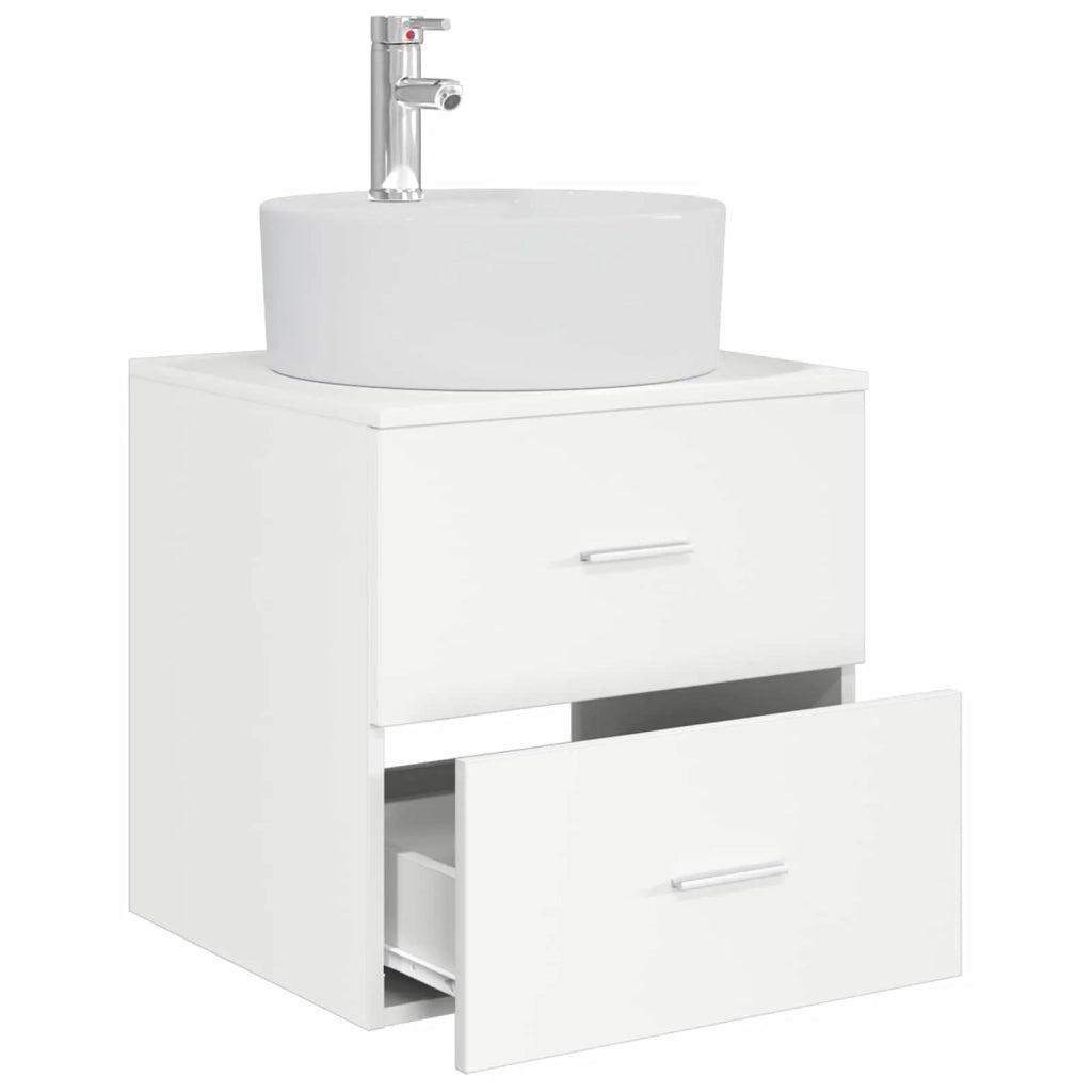 Mobile Lavabo da Parete Bianco 49,5 x 44,5 x 65 cm