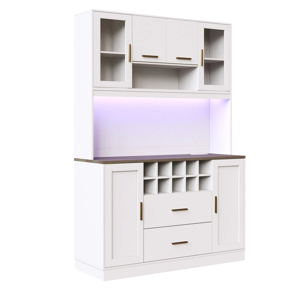 Mobiletto Multiuso Ante e Cassetti ¨C Minimal ¨C Nero e Bianco Legno 120x36,3x180 cm