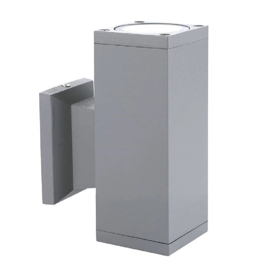Trade Shop - Applique A Parete Per Esterno Giardino Ip55 Lampada Lampadina Attacco Gu10 - Grigio
