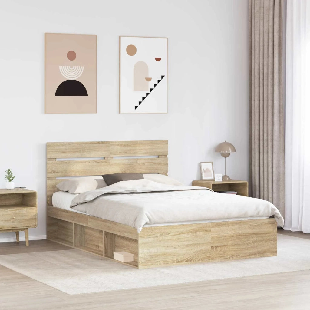 Struttura del letto Sonoma 140 x 190 cm Pino massello 3411746