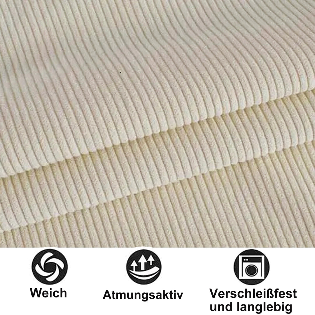 Letto divano 90 × 200 cm con 2 cassetti contenitore, schienale reversibile, senza materasso, in velluto, beige