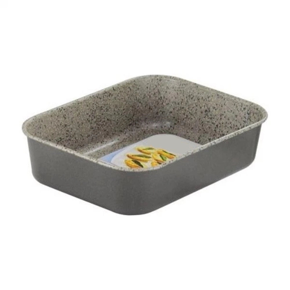 Trade Shop - Sfornatutto Alto Teglia 29x25xh6cm Grigio Pietra In Alluminio Antiaderente 036862m -