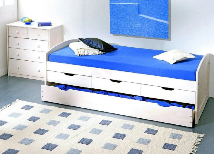 Spoltore, Letto Singolo Contenitore, Bianco