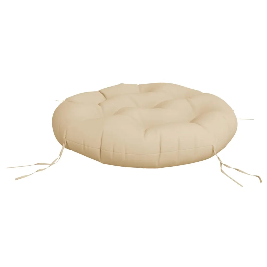 Cuscino Rotondo Beige Ø 60x11 cm in Tessuto Oxford 361943