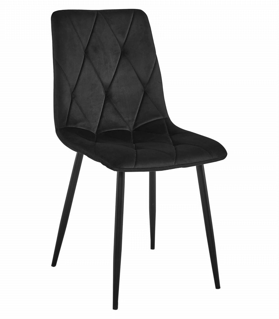 Tavolo da lavoro VALORA NP 120x80 con 4 sedie nere TYRA
