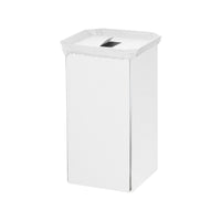 Lineabeta - Portabiancheria Bandoni quadrato in alluminio bianco con sacco