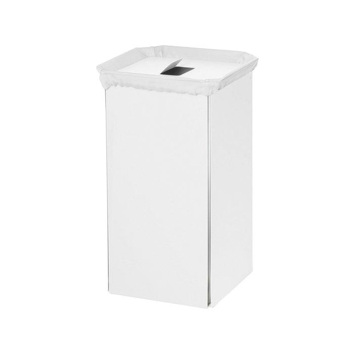 Lineabeta - Portabiancheria Bandoni quadrato in alluminio bianco con sacco