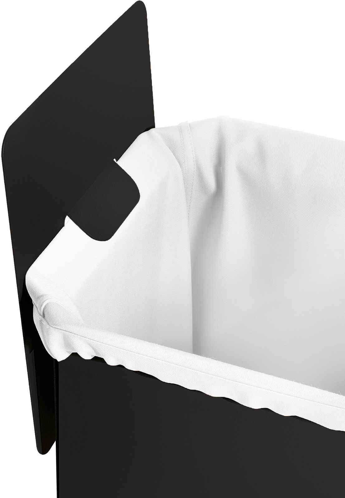 Lineabeta - Portabiancheria Bandoni quadrato in alluminio nero con sacco