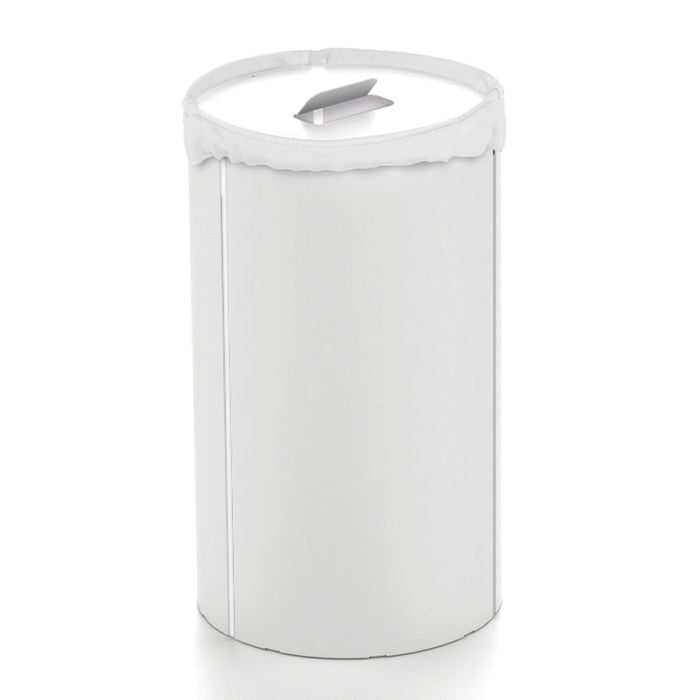 Lineabeta - Portabiancheria Bandoni tondo in alluminio bianco con sacco