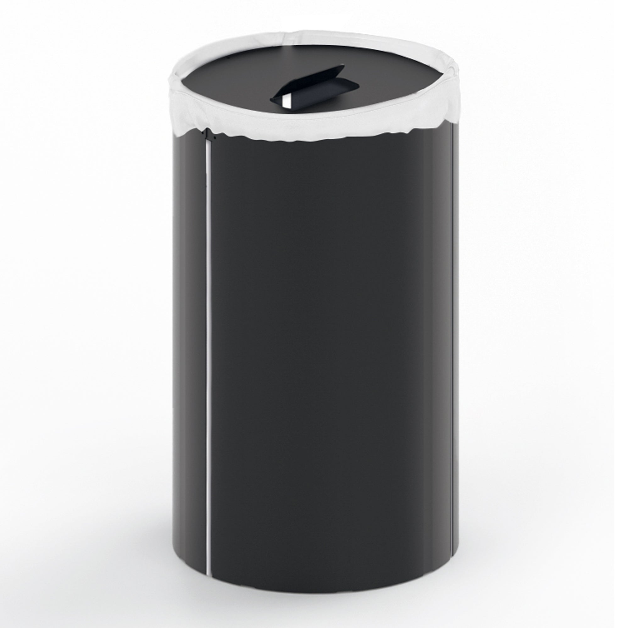 Lineabeta - Portabiancheria Bandoni tondo in alluminio nero con sacco