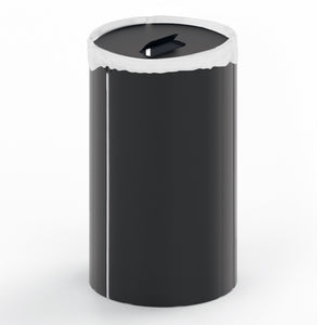 Lineabeta - Portabiancheria Bandoni tondo in alluminio nero con sacco