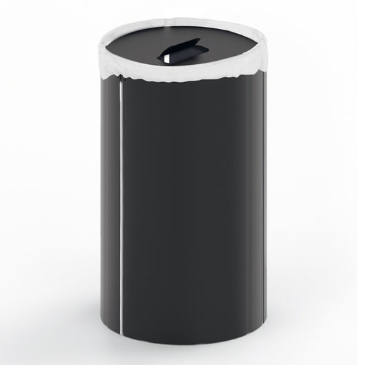 Lineabeta - Portabiancheria Bandoni tondo in alluminio nero con sacco