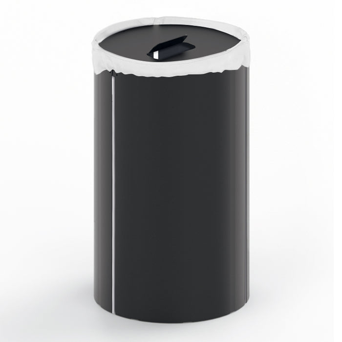 Lineabeta - Portabiancheria Bandoni tondo in alluminio nero con sacco