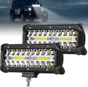 Lampada di lavoro LED 120 W off-road 7 pollici con proiettore supplementare 6500 K luce di lavoro IP67 impermeabile luce di arresto per auto, camion e SUV.