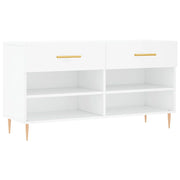 Panca portascarpe/stivali cassettiera scaffale mobiletto portaoggetti per ingresso 102 x 35 x 55 cm legno ingegnerizzato bianco 02_0022876