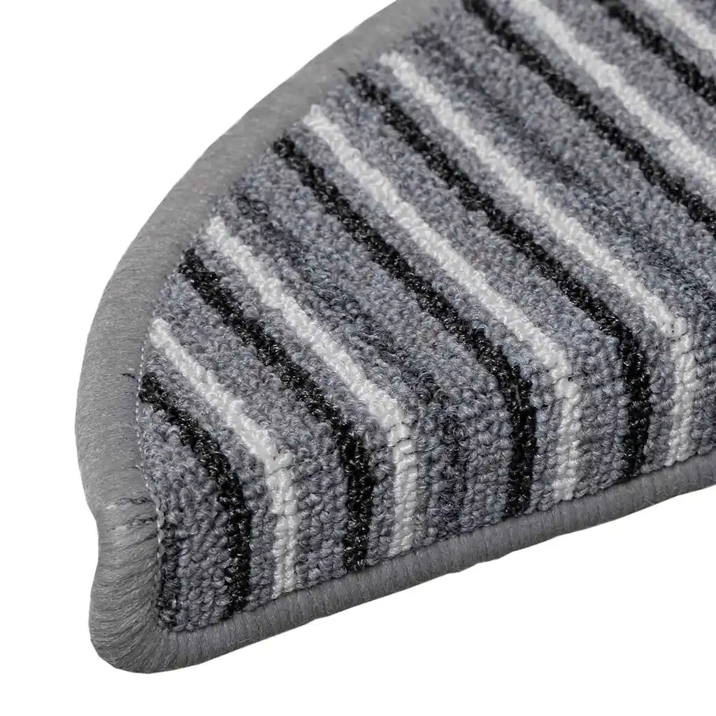 Tappetini per scale autoadesivi 15 pcs Grigio 56 x 17 x 3 cm