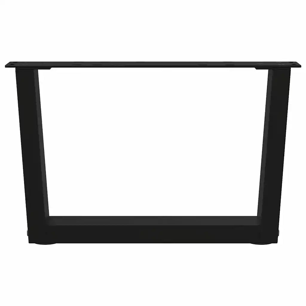 Gambe per Tavolino da CaffÃ¨ a Forma di V 2 pz Nere 60x(30-31,3) cm Acciaio