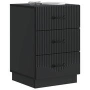 Comodino | Armadio da Notte | Mobiletto da notte Nero 43 x 41 x 63,5 cm Legno ingegnerizzato