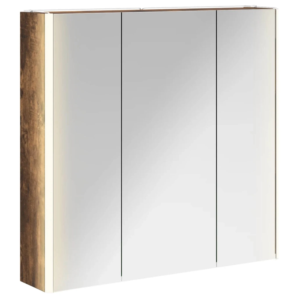 Mobiletto per specchio da bagno Rovere fumé 73.5 x 15.5 x 70 cm 889259