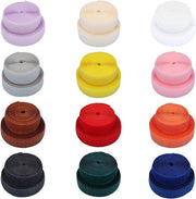 Nastro adesivo 20 mm largo - 24 metro - Lusband e nastro da uncino - Resistente - Non autoadesivo - Abbigliamento e artigianato - Per cucire (12 pezzi)