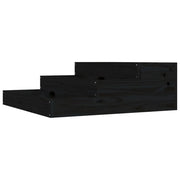 Fioriera rialzata per piante fiori terrazza giardino 78 x 78 x 27 cm legno massello di pino nero 02_0037865