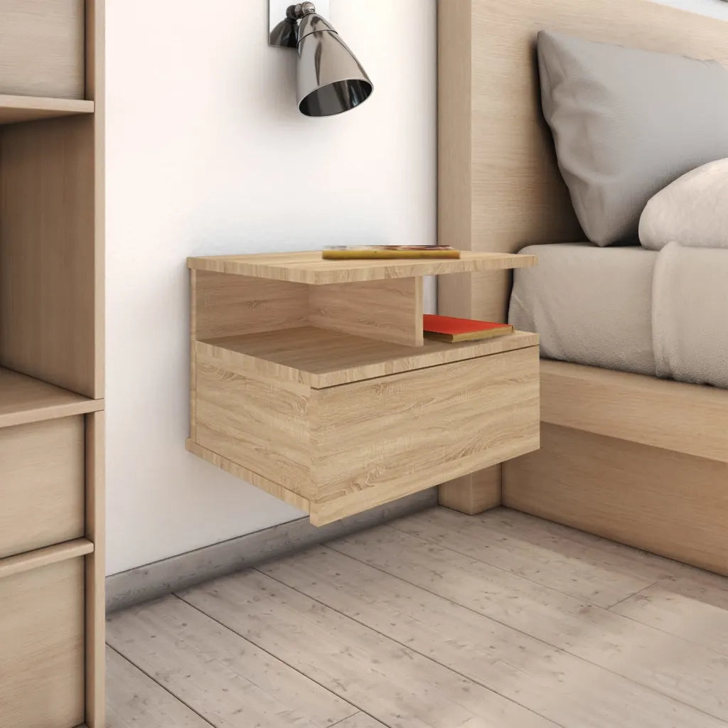 Comodini Pensili 2pz Rovere Sonoma 40x31x27cm Legno Multistrato 800412