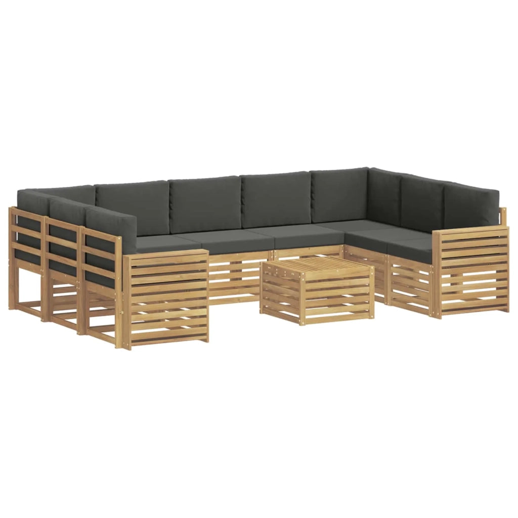 Set di divani da esterno 10 pcs Bianco e Antracite 3392552