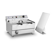 Friggitrice professionale per ciambelle ristorante 36 litri 380V 2 cestelli 14_0001771