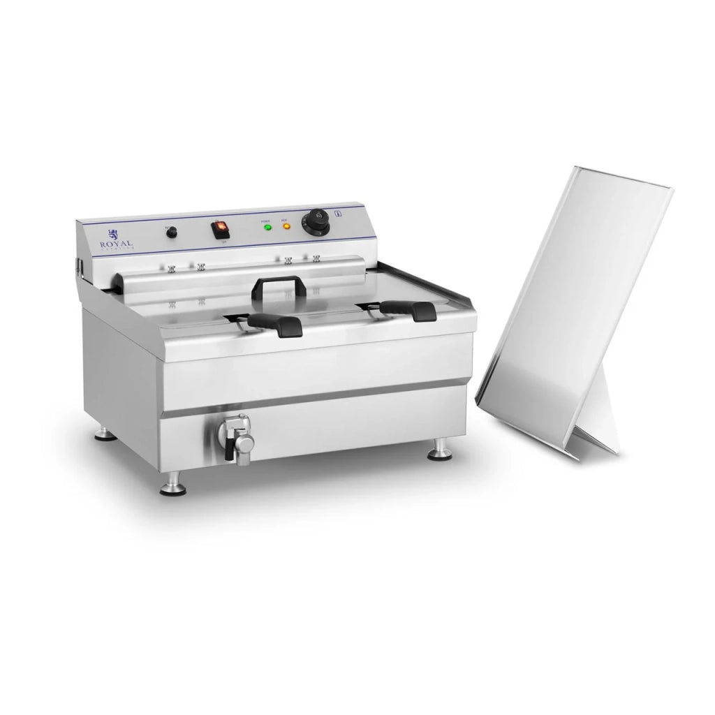 Friggitrice professionale per ciambelle ristorante 36 litri 380V 2 cestelli 14_0001771