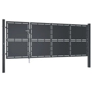 Cancello per Giardino in Acciaio 350x125 cm Antracite