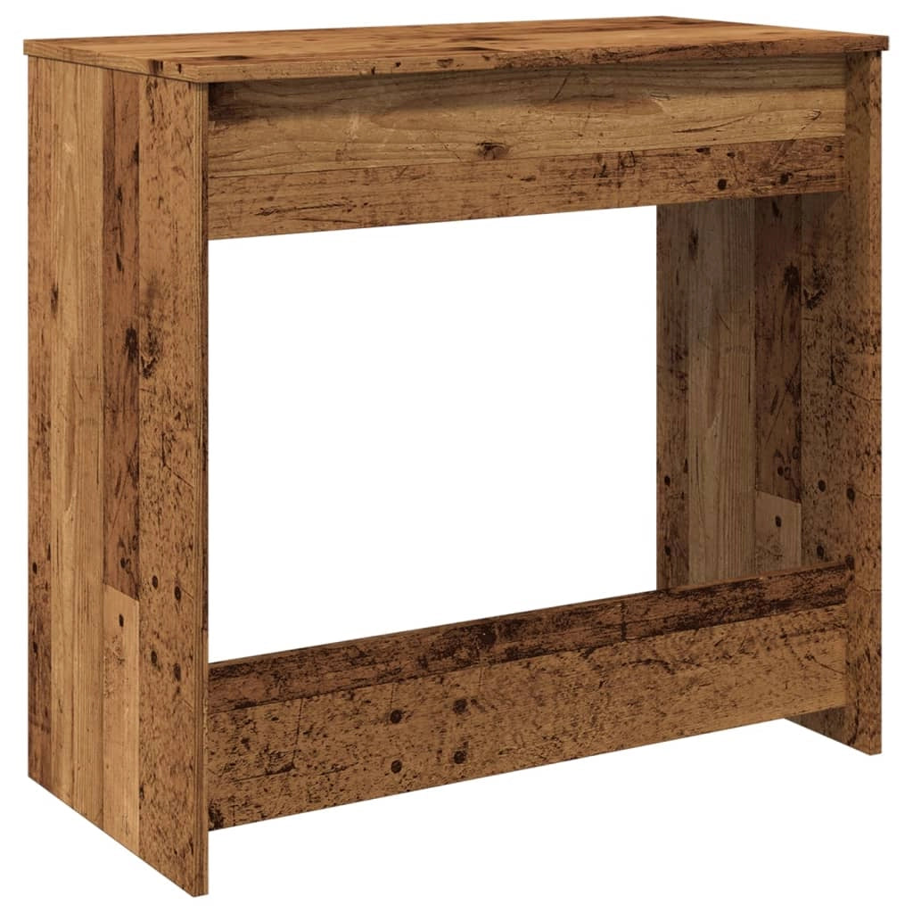 Scrivania tavolo postazione di lavoro mobile per computer studio stile legno antico 80 x 40 x 75 cm legno ingegnerizzato marrone 02_0023971