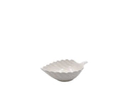 Centrotavola in Porcellana Forma Foglia Bianco 25 x 18 cm