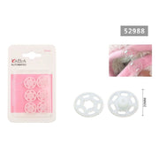 Trade Shop - Set 6 Paia Di Bottoni Automatici A Pressione In Plastica ø20mm Per Cucito 52988 -
