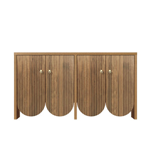 Buffet - Xylo - 4porte noce alluminio 147x40x80cm