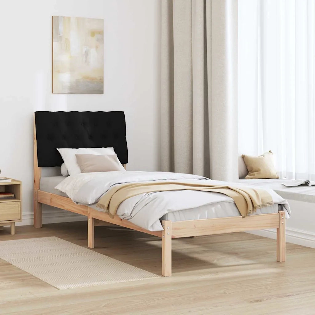 Letto con Testiera Rivestita con testiera Marrone 75 x 190 cm 878861