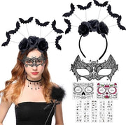 Accessorio Halloween con maschera di pipistrello per capelli e occhi di pipistrello con tatuaggi per il viso di pipistrello 

Modello: 
Specifica tecnica: 
Codice prodotto: